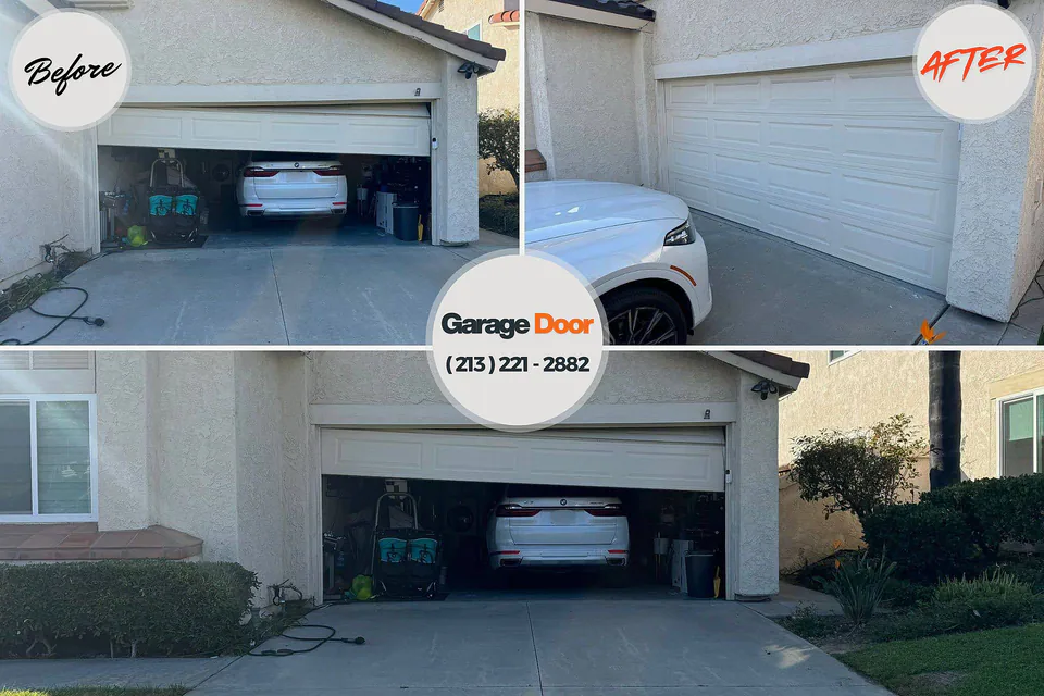 Before and after: garage door repair Freemansburg, PA